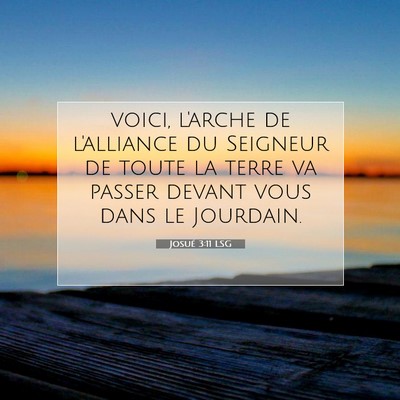 Josué 3:11 LSG Image du verset biblique