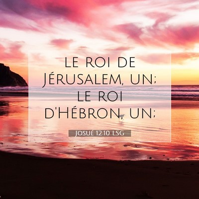 Josué 12:10 LSG Image du verset biblique