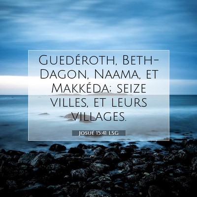 Josué 15:41 LSG Image du verset biblique