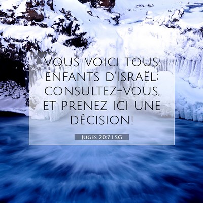 Juges 20:7 LSG Image du verset biblique