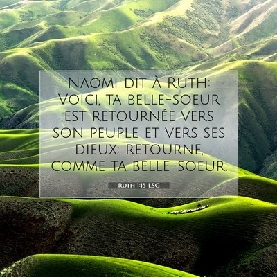 Ruth 1:15 LSG Image du verset biblique