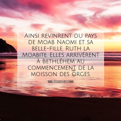 Ruth 1:22 LSG Image du verset biblique