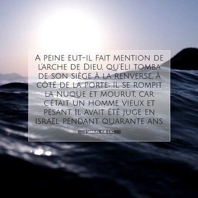1 Samuel 4:18 Verset biblique expliqué
