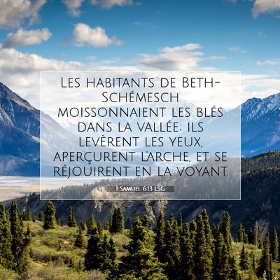 1 Samuel 6:13 Verset biblique expliqué