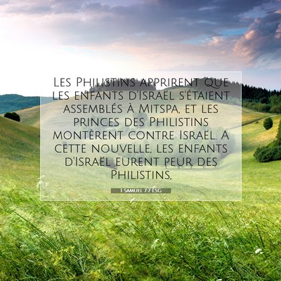 1 Samuel 7:7 LSG Image du verset biblique