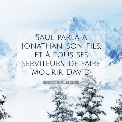 1 Samuel 19:1 Verset biblique expliqué