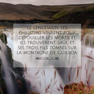 1 Samuel 31:8 LSG Image du verset biblique