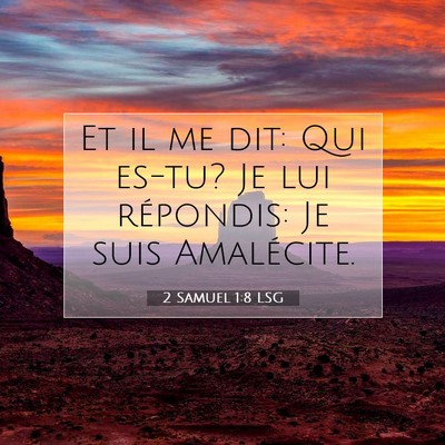 2 Samuel 1:8 LSG Image du verset biblique