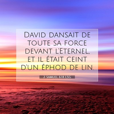 2 Samuel 6:14 LSG Image du verset biblique
