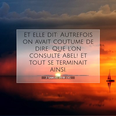 2 Samuel 20:18 LSG Image du verset biblique