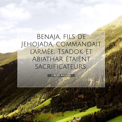 1 Rois 4:4 LSG Image du verset biblique