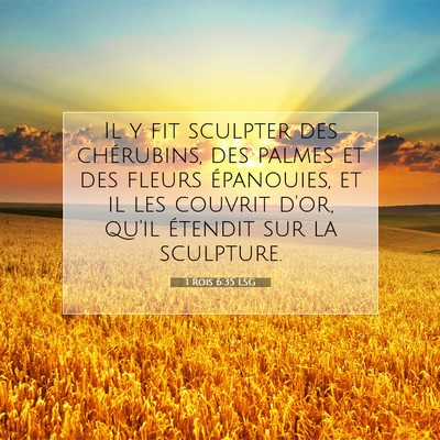 1 Rois 6:35 LSG Image du verset biblique