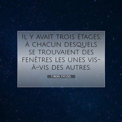 1 Rois 7:4 Verset biblique expliqué