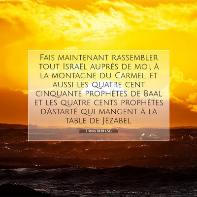 1 Rois 18:19 LSG Image du verset biblique