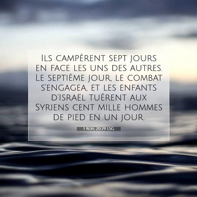 1 Rois 20:29 LSG Image du verset biblique