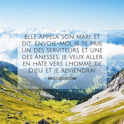 2 Rois 4:22 LSG Image du verset biblique