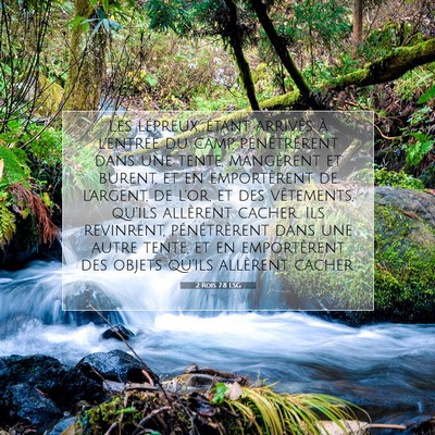 2 Rois 7:8 Verset biblique expliqué