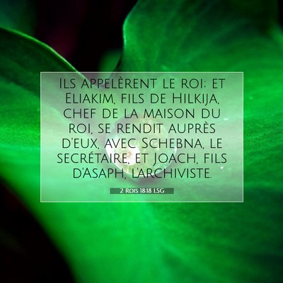 2 Rois 18:18 LSG Image du verset biblique