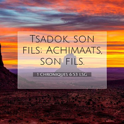 1 Chroniques 6:53 Verset biblique expliqué
