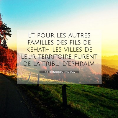 1 Chroniques 6:66 Verset biblique expliqué