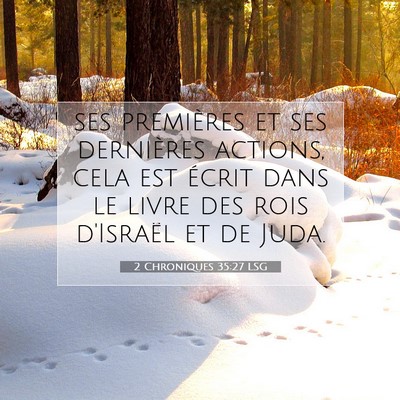 2 Chroniques 35:27 Verset biblique expliqué