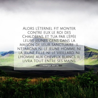 2 Chroniques 36:17 LSG Image du verset biblique