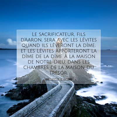 Néhémie 10:38 LSG Image du verset biblique