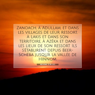 Néhémie 11:30 Verset biblique expliqué