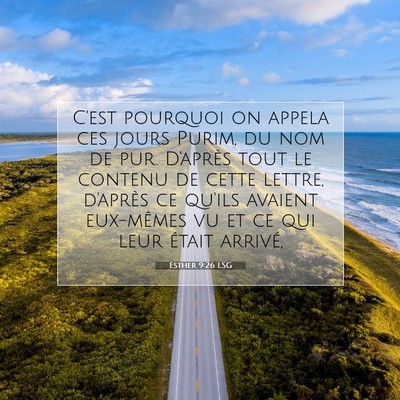 Esther 9:26 LSG Image du verset biblique