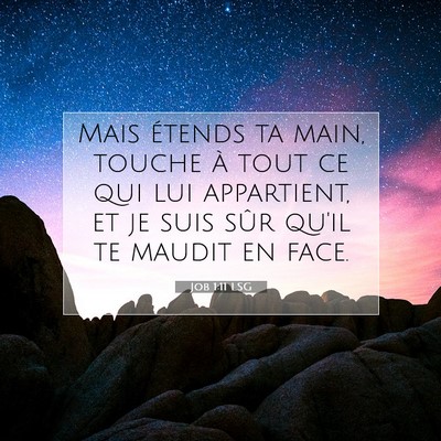 Job 1:11 Verset biblique expliqué