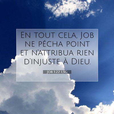 Job 1:22 Verset biblique expliqué
