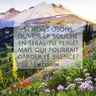 Job 4:2 LSG Image du verset biblique