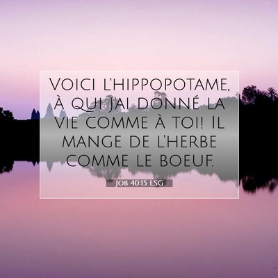 Job 40:15 LSG Image du verset biblique
