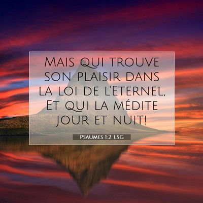 Psaumes 1:2 LSG Image du verset biblique