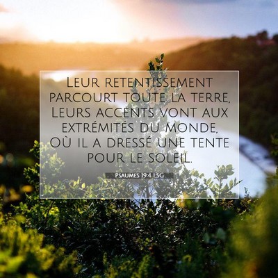 Psaumes 19:4 LSG Image du verset biblique