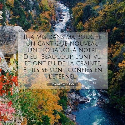 Psaumes 40:3 LSG Image du verset biblique
