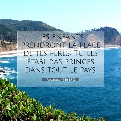 Psaumes 45:16 LSG Image du verset biblique