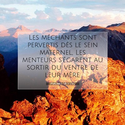 Psaumes 58:3 LSG Image du verset biblique