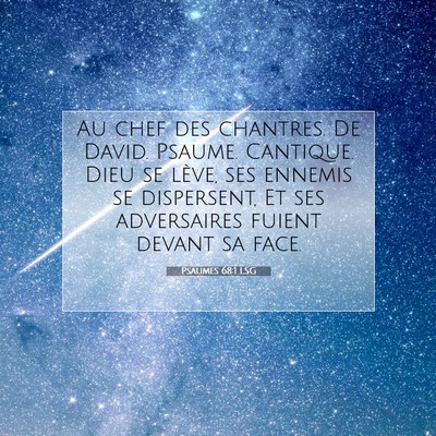 Psaumes 68:1 LSG Image du verset biblique