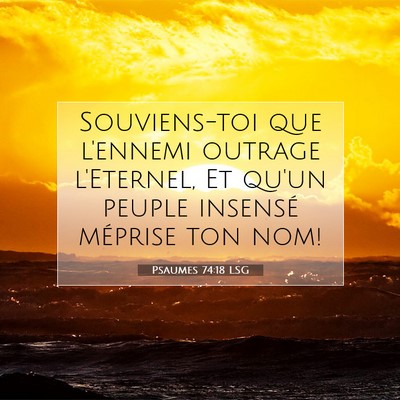 Psaumes 74:18 LSG Image du verset biblique