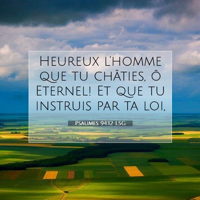 Psaumes 94:12 LSG Image du verset biblique