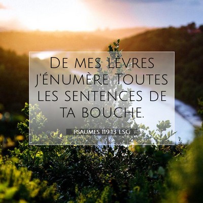 Psaumes 119:13 LSG Image du verset biblique