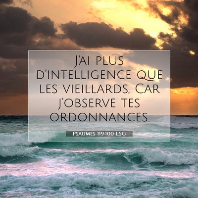 Psaumes 119:100 LSG Image du verset biblique