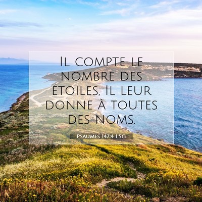 Psaumes 147:4 LSG Image du verset biblique