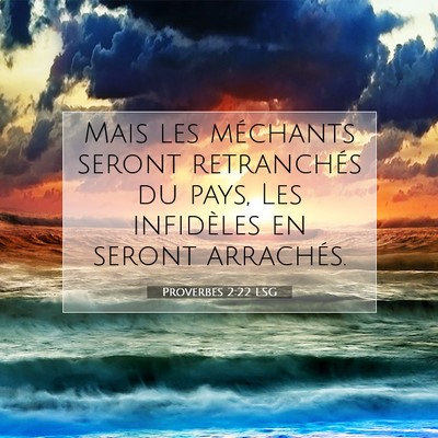 Proverbes 2:22 LSG Image du verset biblique