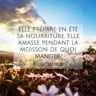 Proverbes 6:8 LSG Image du verset biblique