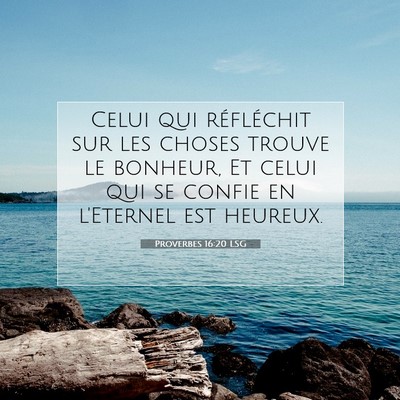 Proverbes 16:20 LSG Image du verset biblique