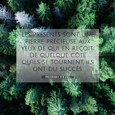 Proverbes 17:8 LSG Image du verset biblique