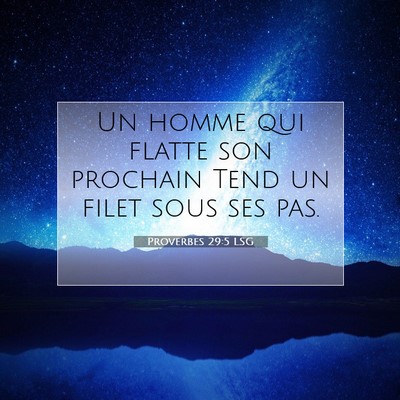 Proverbes 29:5 LSG Image du verset biblique