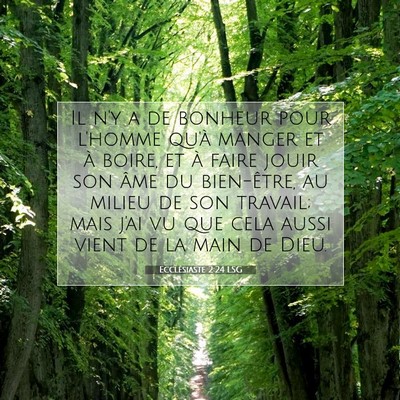 Ecclésiaste 2:24 LSG Image du verset biblique